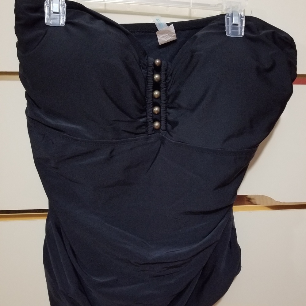 Swim suits for all-Black Swim Top (tube tankini)